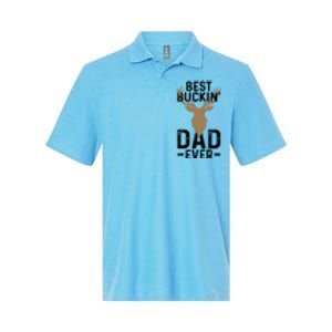 Best Buckin Dad Ever Deer Hunting Funny Deer Hunter Gift Softstyle Adult Sport Polo