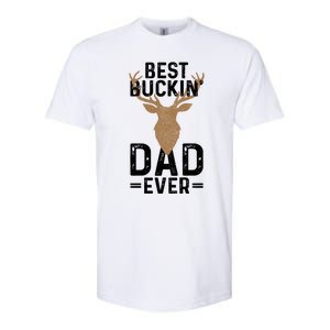 Best Buckin Dad Ever Deer Hunting Funny Deer Hunter Gift Softstyle CVC T-Shirt