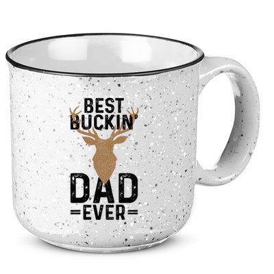 Best Buckin Dad Ever Deer Hunting Funny Deer Hunter Gift 15oz Campfire Ceramic Mug