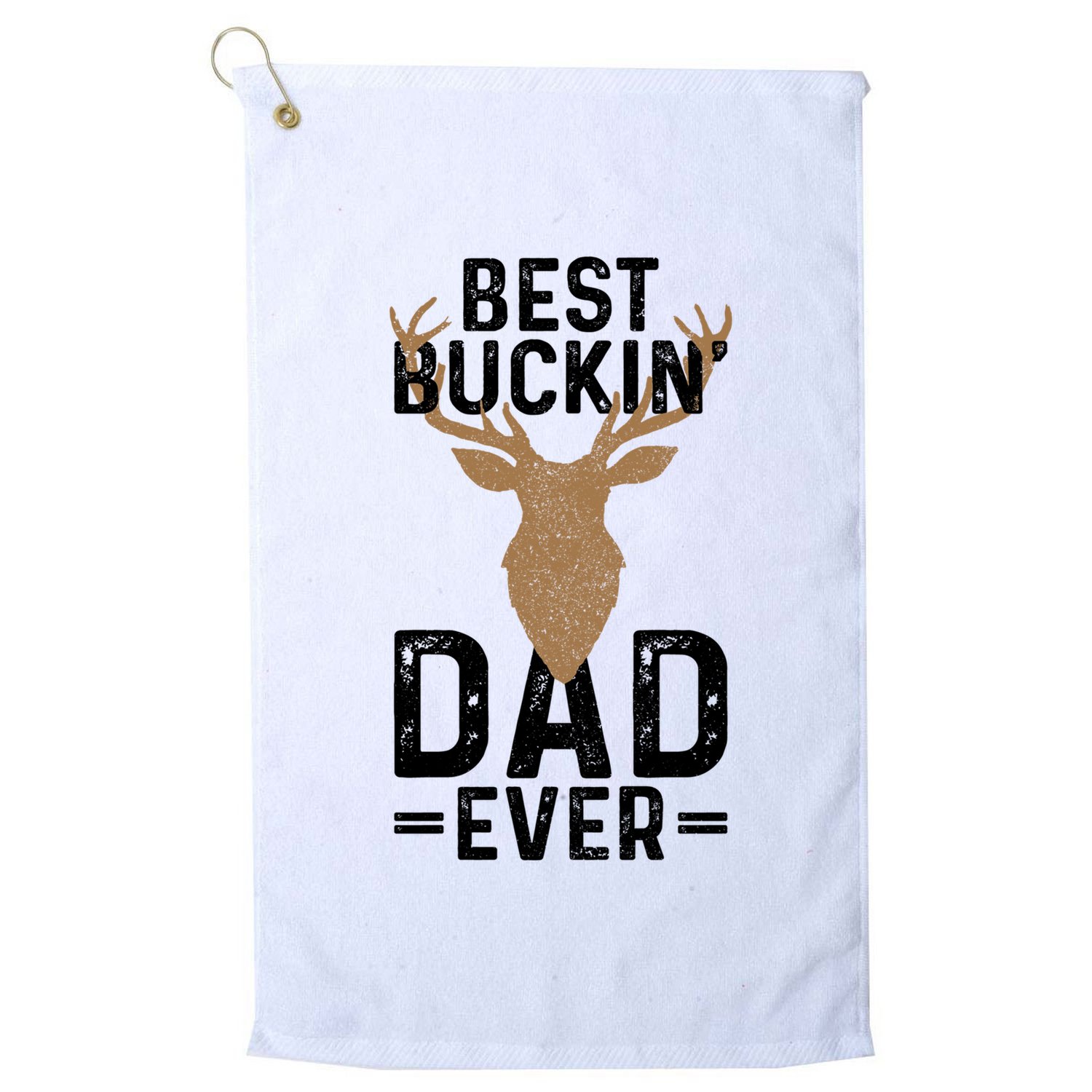 Best Buckin Dad Ever Deer Hunting Funny Deer Hunter Gift Golf Towel