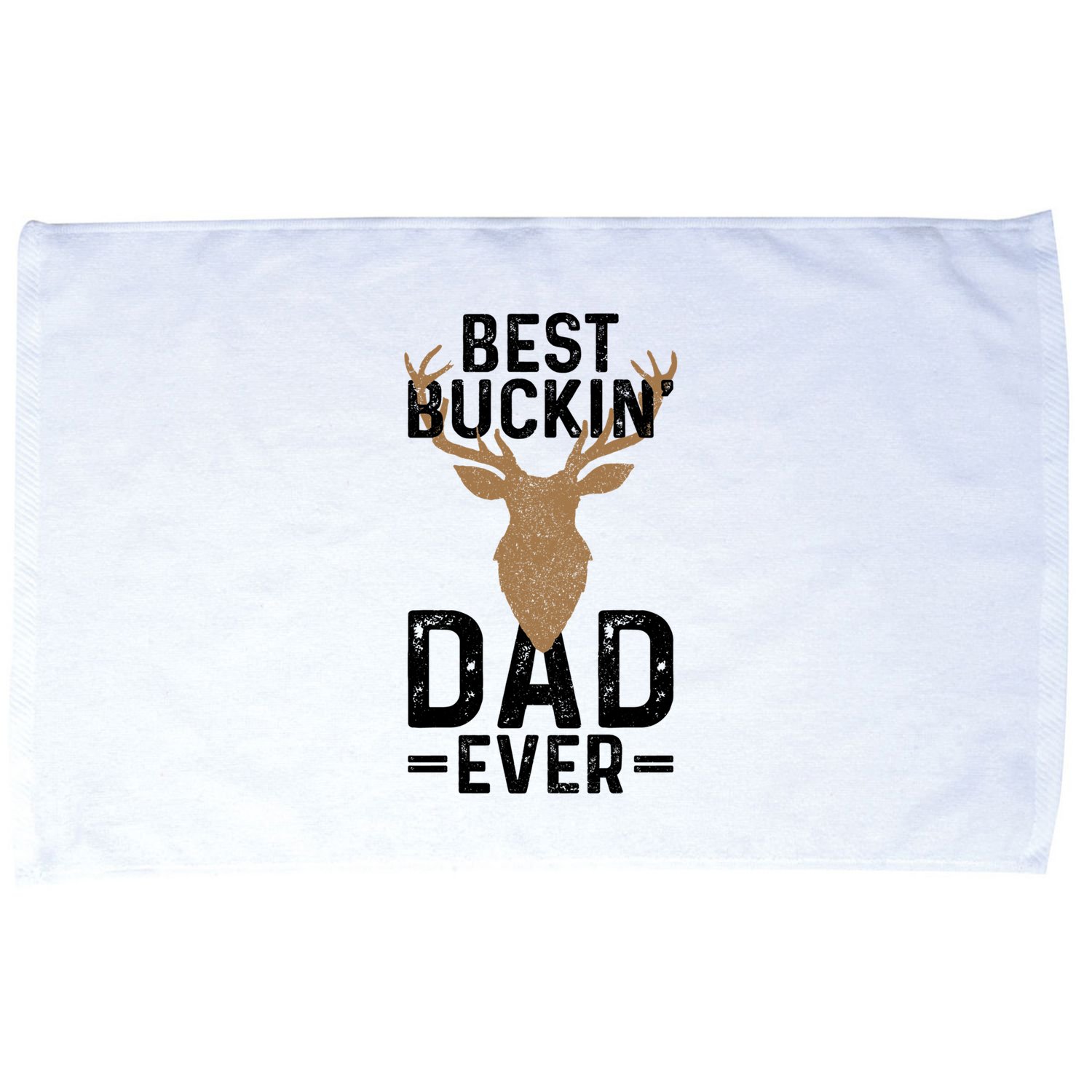 Best Buckin Dad Ever Deer Hunting Funny Deer Hunter Gift Microfiber Hand Towel