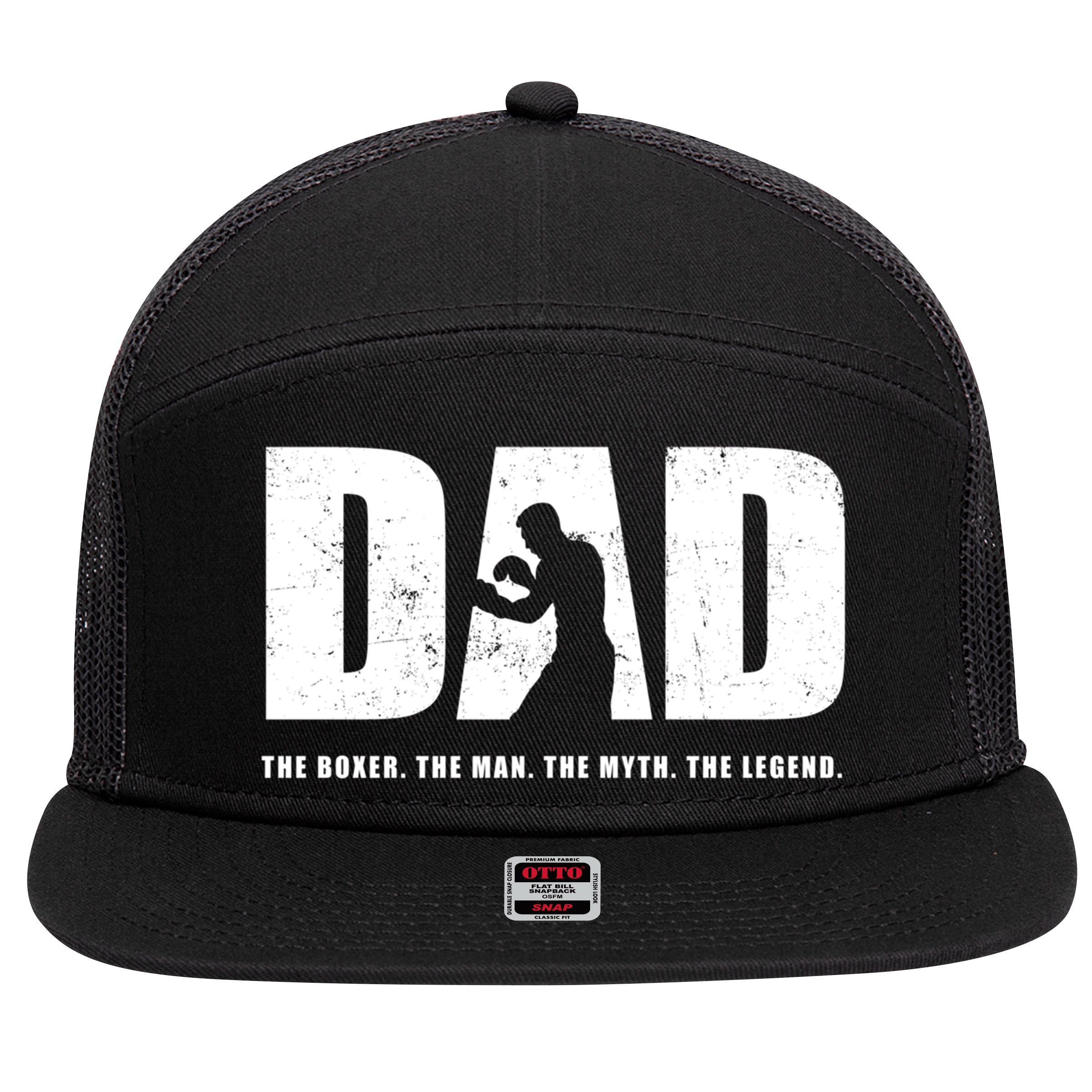 Boxer / Boxing Dad Boxing Great Gift 7 Panel Mesh Trucker Snapback Hat