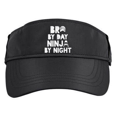 Bro By Day, Ninja By Night! Big & Little Brother Gift Tee Adult Drive Performance Visor