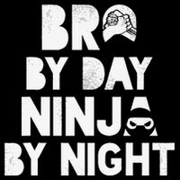 Bro By Day, Ninja By Night! Big & Little Brother Gift Tee 16 in Basic Backpack