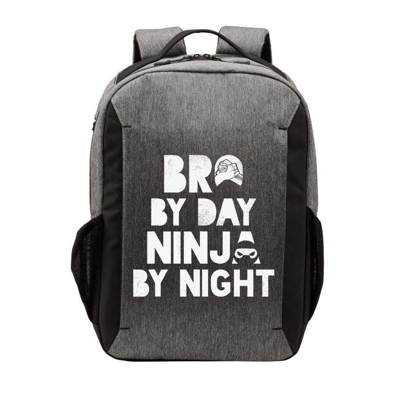 Bro By Day, Ninja By Night! Big & Little Brother Gift Tee Vector Backpack