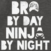 Bro By Day, Ninja By Night! Big & Little Brother Gift Tee Vector Backpack