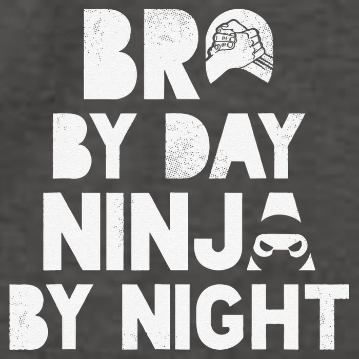 Bro By Day, Ninja By Night! Big & Little Brother Gift Tee Vector Backpack