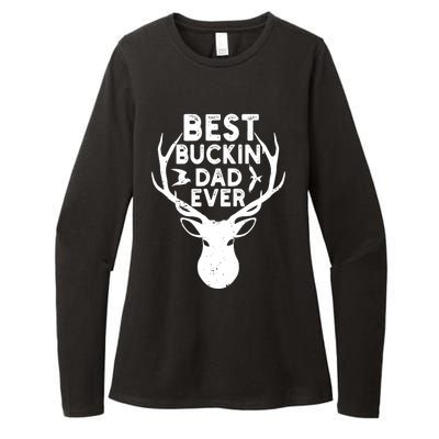 Best Buckin Dad Ever Fathers Day Deer Hunters Hunting Gift Womens CVC Long Sleeve Shirt