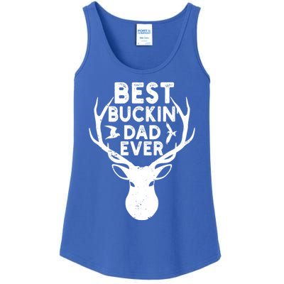 Best Buckin Dad Ever Fathers Day Deer Hunters Hunting Gift Ladies Essential Tank