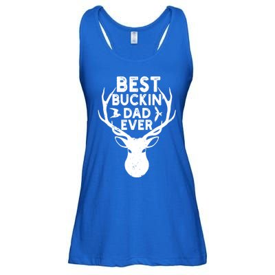 Best Buckin Dad Ever Fathers Day Deer Hunters Hunting Gift Ladies Essential Flowy Tank