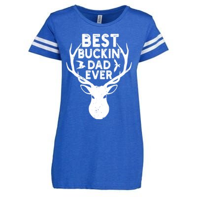 Best Buckin Dad Ever Fathers Day Deer Hunters Hunting Gift Enza Ladies Jersey Football T-Shirt