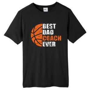 Best Basketball Dad Coach Ever Fathers Day Retro Bball Coach Tall Fusion ChromaSoft Performance T-Shirt