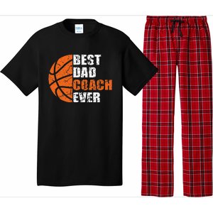 Best Basketball Dad Coach Ever Fathers Day Retro Bball Coach Pajama Set