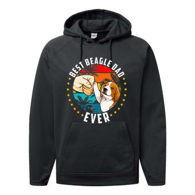 Best Beagle Dad Ever Performance Fleece Hoodie