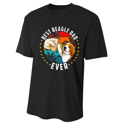 Best Beagle Dad Ever Performance Sprint T-Shirt