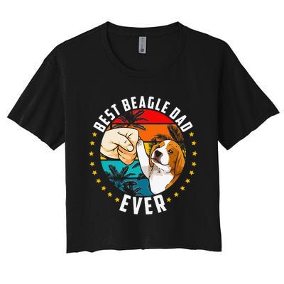 Best Beagle Dad Ever Women's Crop Top Tee