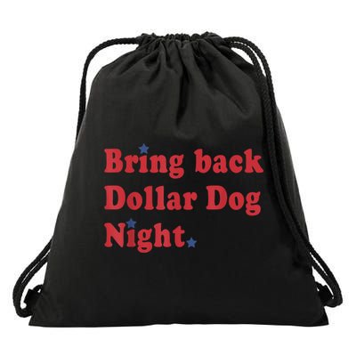 Bring Back Dollar Dog Night Stars Baseball Drawstring Bag