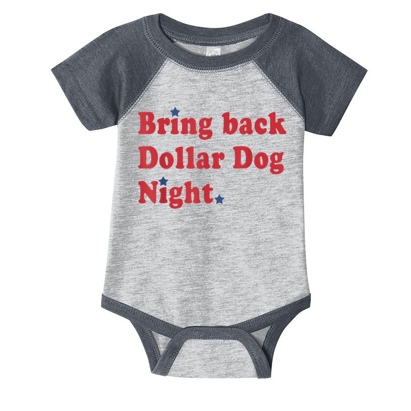 Bring Back Dollar Dog Night Stars Baseball Infant Baby Jersey Bodysuit