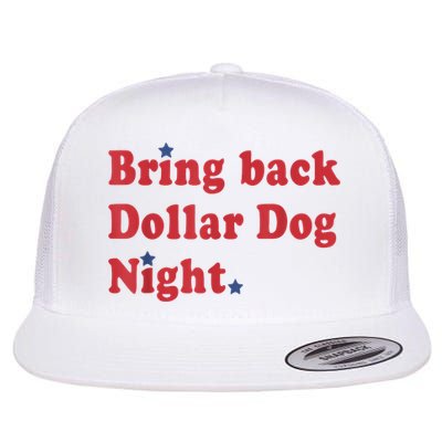 Bring Back Dollar Dog Night Stars Baseball Flat Bill Trucker Hat