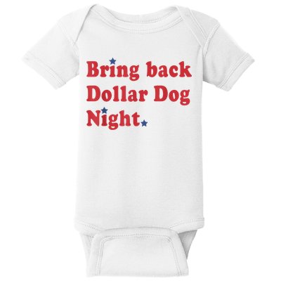 Bring Back Dollar Dog Night Stars Baseball Baby Bodysuit