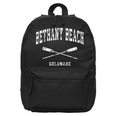Bethany Beach Delaware Vintage Nautical Crossed Oars 16 in Basic Backpack