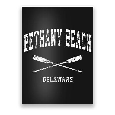 Bethany Beach Delaware Vintage Nautical Crossed Oars Poster