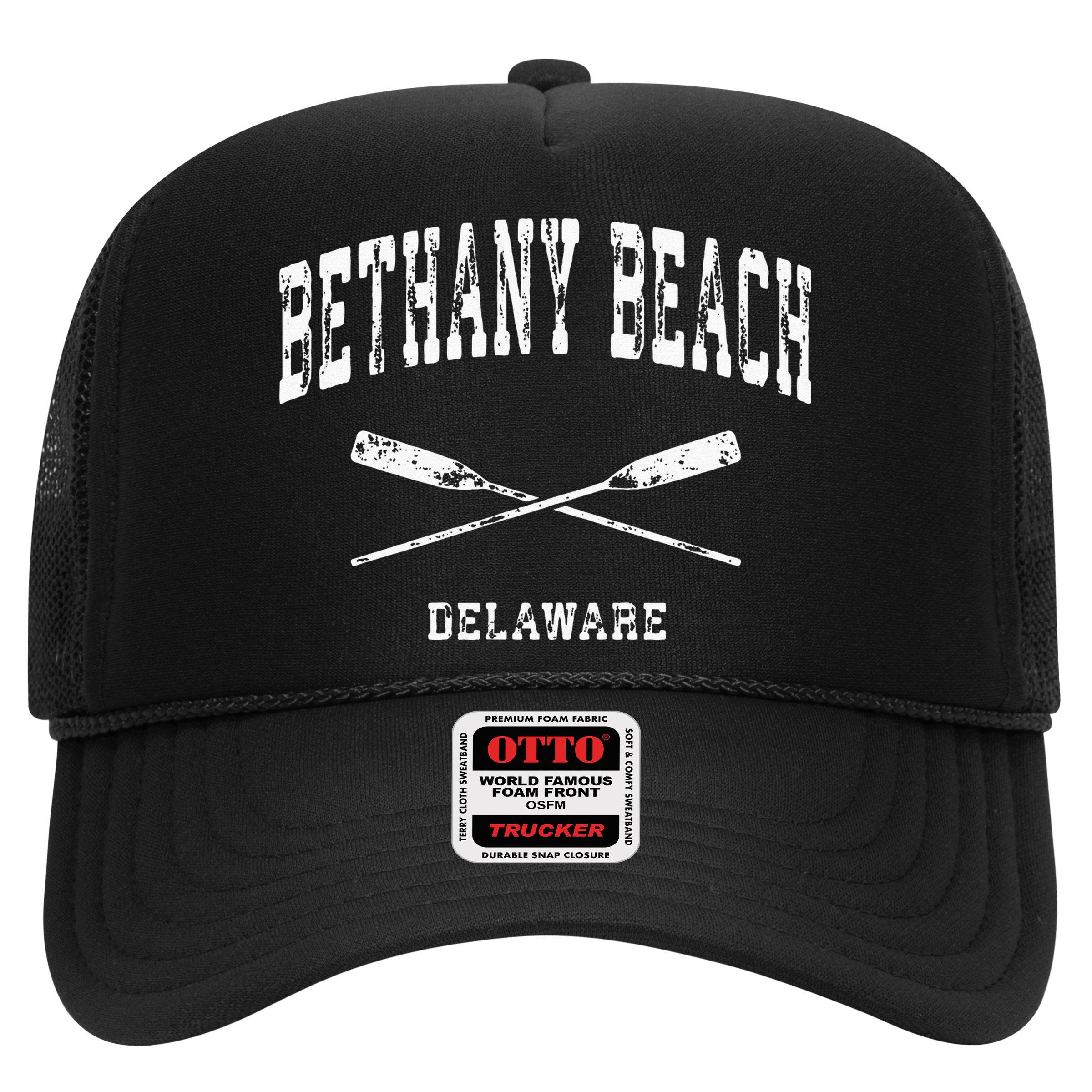 Bethany Beach Delaware Vintage Nautical Crossed Oars Hat