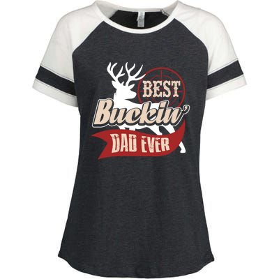 Best Buckin Dad Ever Hunting Gift Fathers Day Gift Idea Gift Enza Ladies Jersey Colorblock Tee