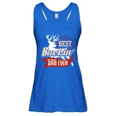 Best Buckin Dad Ever Hunting Gift Fathers Day Gift Idea Gift Ladies Essential Flowy Tank