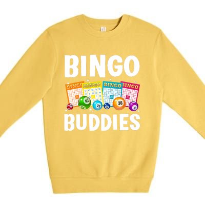 Bingo Buddies Design For Bingo Lover Bingo Player Premium Crewneck Sweatshirt