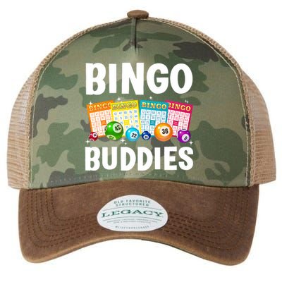 Bingo Buddies Design For Bingo Lover Bingo Player Legacy Tie Dye Trucker Hat