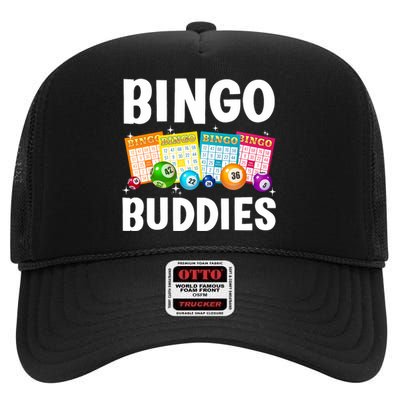 Bingo Buddies Design For Bingo Lover Bingo Player High Crown Mesh Back Trucker Hat