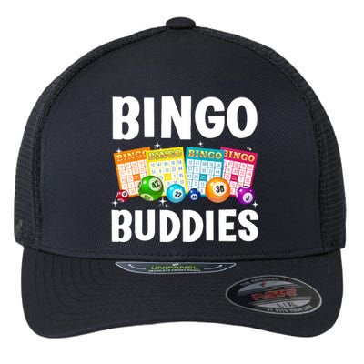 Bingo Buddies Design For Bingo Lover Bingo Player Flexfit Unipanel Trucker Cap