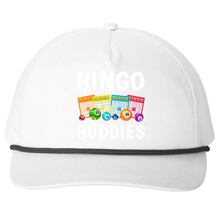 Bingo Buddies Design For Bingo Lover Bingo Player Snapback Five-Panel Rope Hat