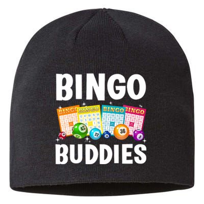 Bingo Buddies Design For Bingo Lover Bingo Player Sustainable Beanie