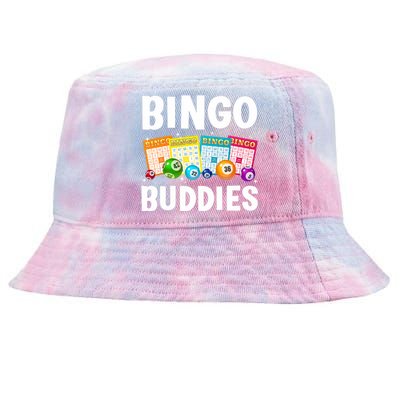 Bingo Buddies Design For Bingo Lover Bingo Player Tie-Dyed Bucket Hat