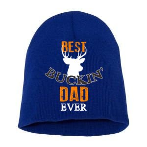 Best Buckin Dad Ever Gift Short Acrylic Beanie