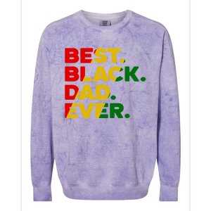 Best Black Dad Ever Gift Colorblast Crewneck Sweatshirt