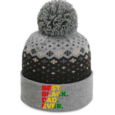 Best Black Dad Ever Gift The Baniff Cuffed Pom Beanie