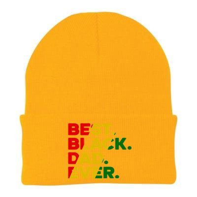 Best Black Dad Ever Gift Knit Cap Winter Beanie