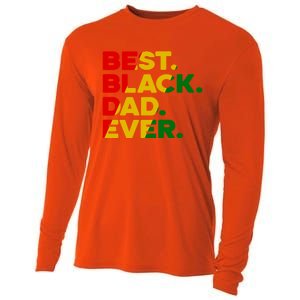 Best Black Dad Ever Gift Cooling Performance Long Sleeve Crew