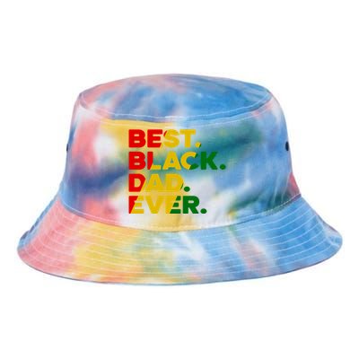 Best Black Dad Ever Gift Tie Dye Newport Bucket Hat