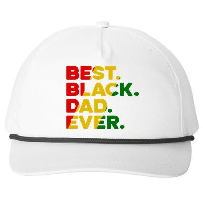 Best Black Dad Ever Gift Snapback Five-Panel Rope Hat