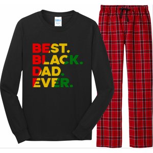 Best Black Dad Ever Gift Long Sleeve Pajama Set