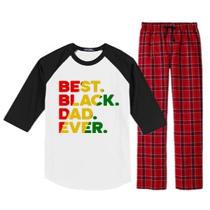 Best Black Dad Ever Gift Raglan Sleeve Pajama Set