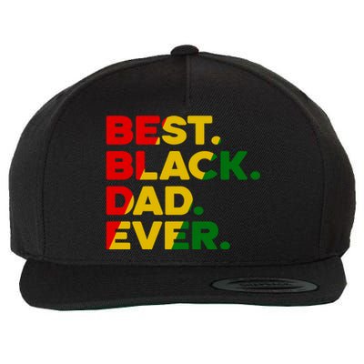 Best Black Dad Ever Gift Wool Snapback Cap