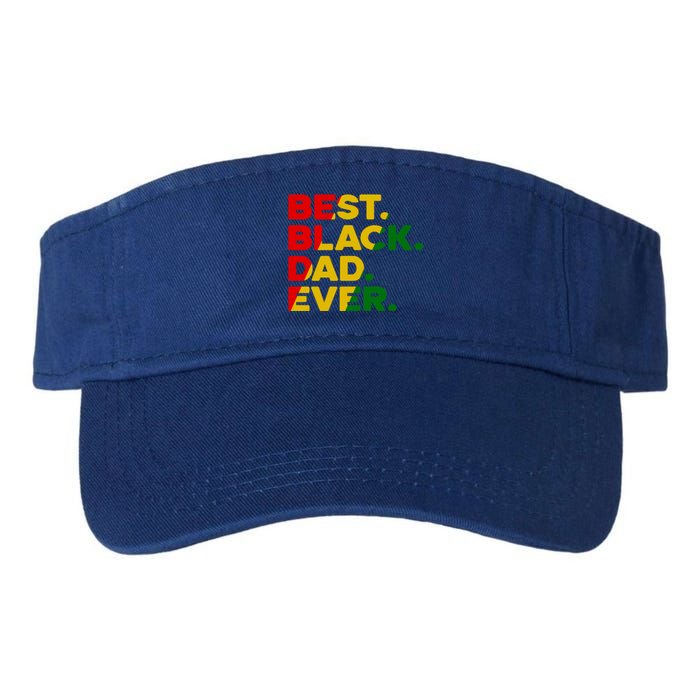 Best Black Dad Ever Gift Valucap Bio-Washed Visor