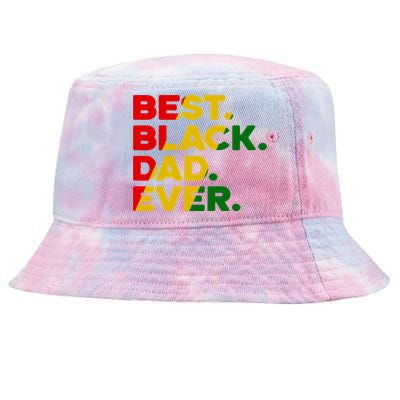 Best Black Dad Ever Gift Tie-Dyed Bucket Hat