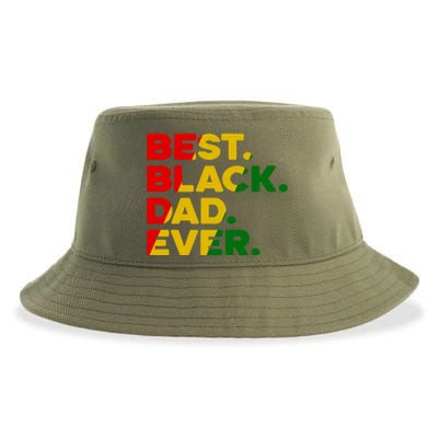 Best Black Dad Ever Gift Sustainable Bucket Hat