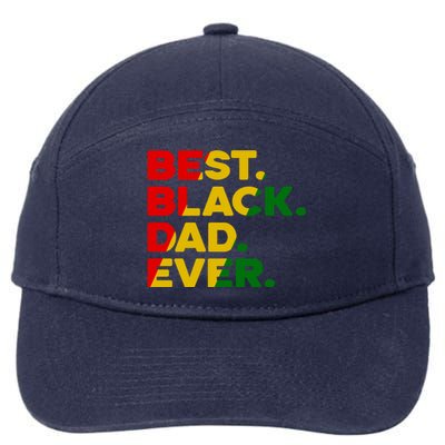 Best Black Dad Ever Gift 7-Panel Snapback Hat